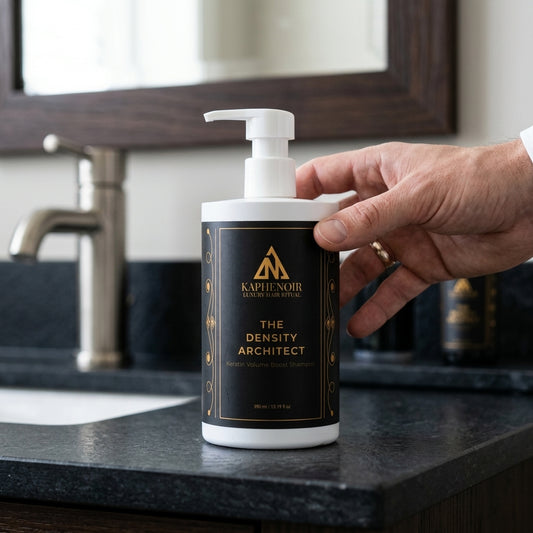 The Density Architect volumizing shampoo as part of a fine hair care routine