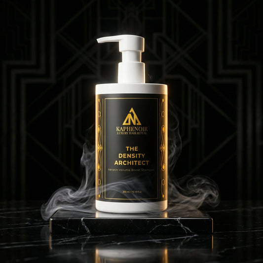 Bottle of 'The Density Architect' by KapheNoir on a dark background