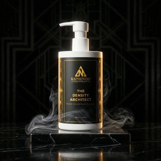 Bottle of 'The Density Architect' by KapheNoir on a dark background