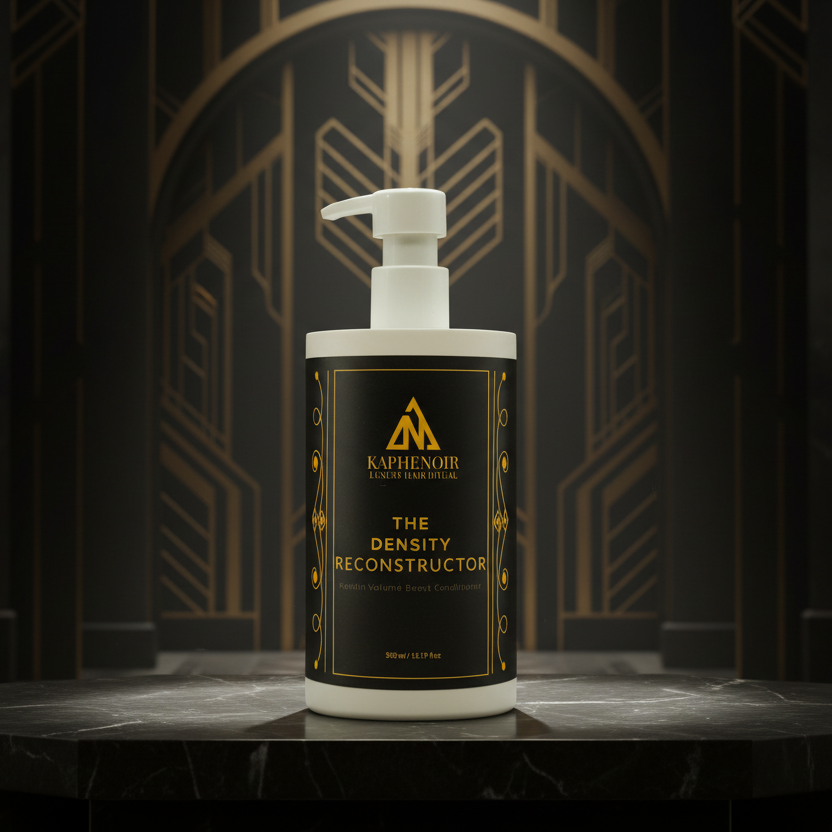 KapheNoir hair density reconstructing product on a dark background