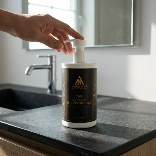 The Density Reconstructor volumizing conditioner as part of a fine hair care routine