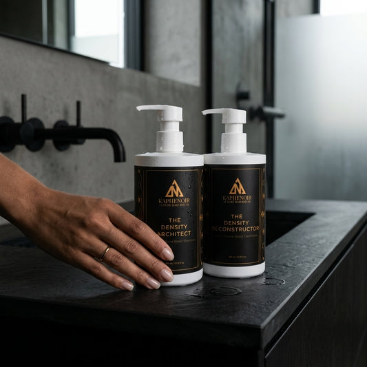 The Volume Ritual shampoo and conditioner bundle as part of a fine hair care routine