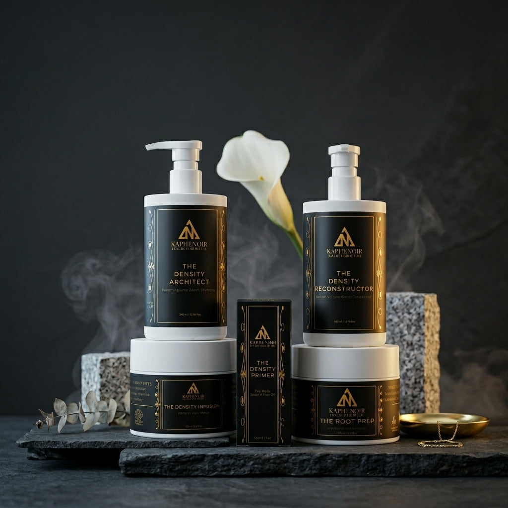 The Complete Architecture System 5-step hair care routine for fine and flat hair by KapheNoir.