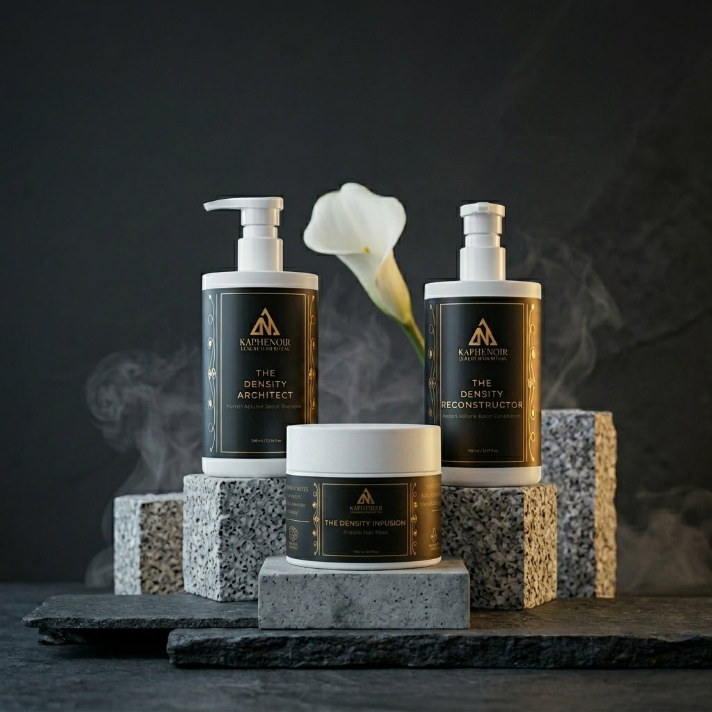 The Intensive Volume Ritual featuring shampoo, hair mask and conditioner for fine and flat hair.